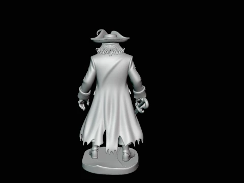 Ghost Pirate Captain Statue Design 2 - 3D Print Model 3D Print Model