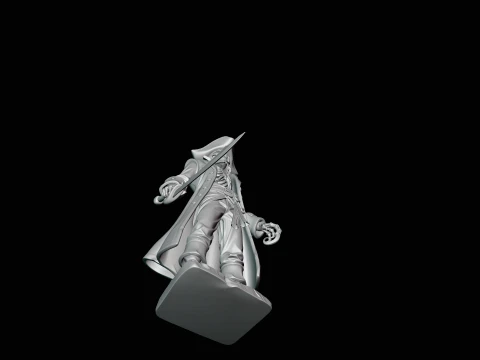 Skeleton Pirate with Hook Hand Statue Design 1 - 3D Print Model 3D Print Model