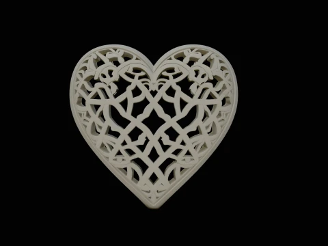 Celtic Knot Heart Pendant Design 2 - 3D Print Model 3D Print Model