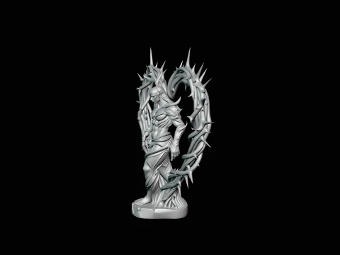 Thorn Heart Figure Statue Design 3 - 3D Print Model 3D Print Model