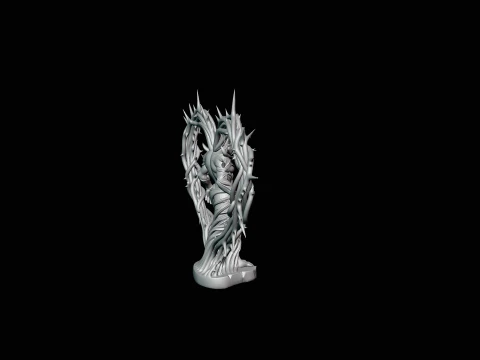Thorn Heart Figure Statue Design 3 - 3D Print Model 3D Print Model