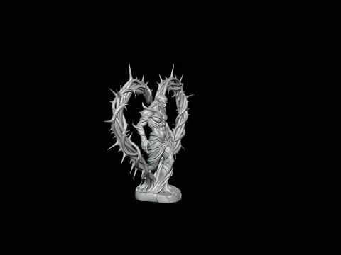 Thorn Heart Figure Statue Design 3 - 3D Print Model 3D Print Model