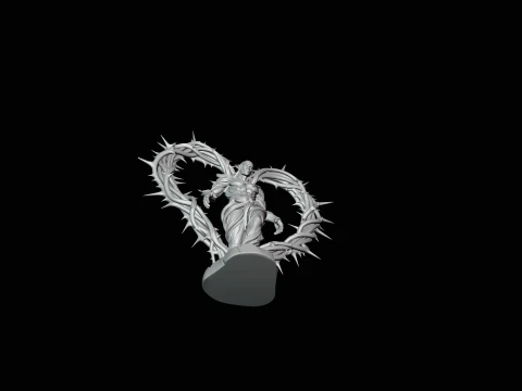 Thorn Heart Figure Statue Design 3 - 3D Print Model 3D Print Model