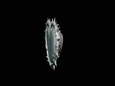 Crowned Thorn Heart Relief Statue Design 1 - 3D Print Model 3D Print Model