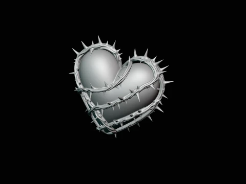 Vine-Wrapped Stone Heart Statue Design 4 - 3D Print Model 3D Print Model