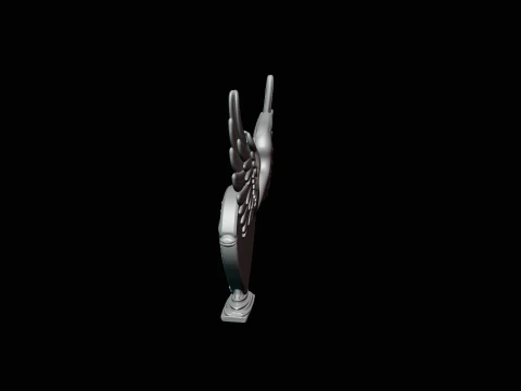 Winged Heart Pendant Design 3 - 3D Print Model 3D Print Model