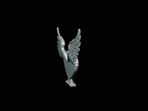 Winged Heart Pendant Design 3 - 3D Print Model 3D Print Model