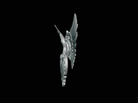 Winged Heart Pendant Design 4 - 3D Print Model 3D Print Model