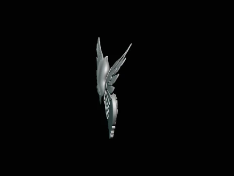 Winged Heart Pendant Design 4 - 3D Print Model 3D Print Model
