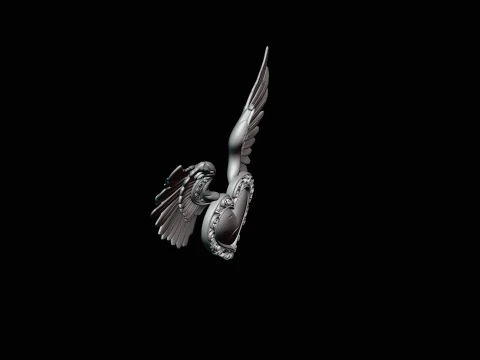 Winged Heart Pendant Design 4 - 3D Print Model 3D Print Model