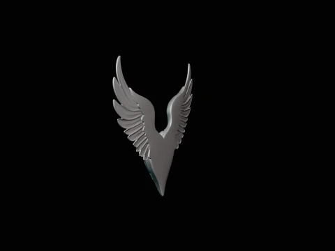 Winged Heart Pendant Design 6 - 3D Print Model 3D Print Model
