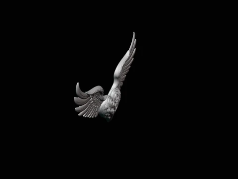 Winged Heart Pendant Design 6 - 3D Print Model 3D Print Model