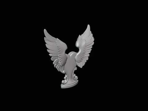 Winged Heart Pendant Design 13 - 3D Print Model 3D Print Model