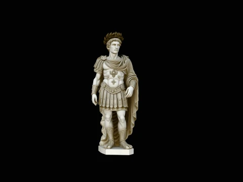 Roman Emperor Statue Design 2 - 3D Print Model Modelo de Impressão 3D
