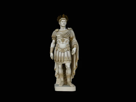 Roman Emperor Statue Design 3 - 3D Print Model Modelo de Impressão 3D