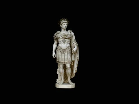Roman Emperor Statue Design 4 - 3D Print Model Modelo de Impressão 3D