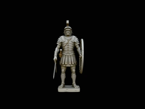 Roman Legionary Statue Design 2 - 3D Print Model 3D Print Model