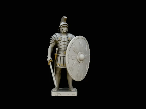 Roman Legionary Statue Design 3 - 3D Print Model Model do druku 3D