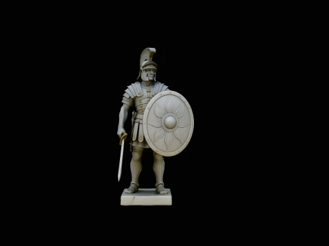 Roman Legionary Statue Design 4 - 3D Print Model Modello di stampa 3D