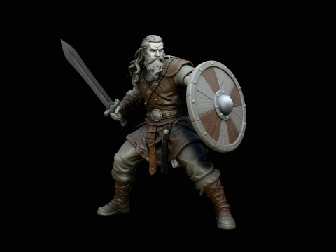 Viking Warrior Statue Design 3 - 3D Print Model 3Dプリントモデル