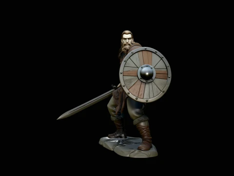 Viking Warrior Statue Design 4 - 3D Print Model 3Dプリントモデル
