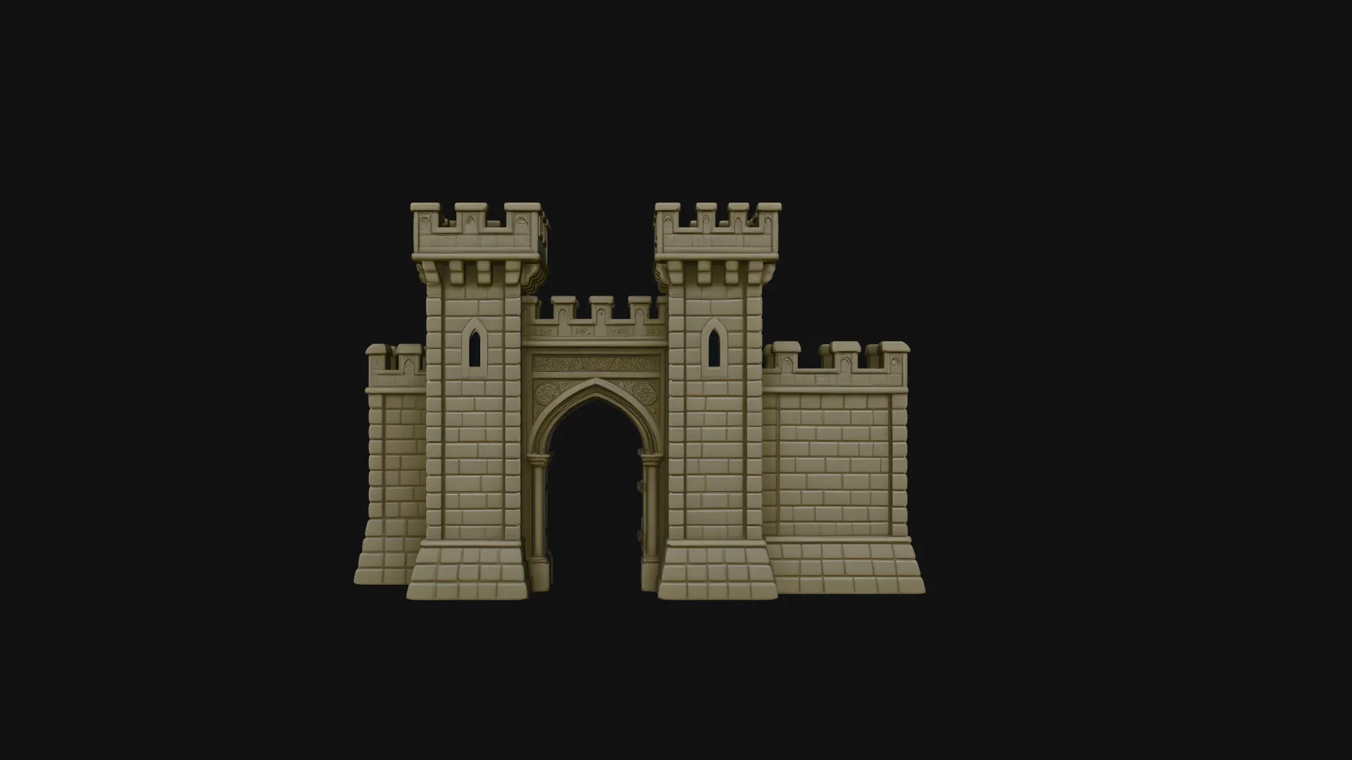 Medieval Castle Gate Model Design 3 - 3D Print Model 3D Print Model .c4d .max .obj .3ds .fbx .stl .blend 