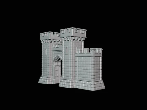 Medieval Castle Gate Model Design 3 - 3D Print Model 3D Print Model