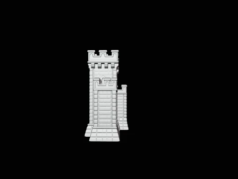 Medieval Castle Gate Model Design 3 - 3D Print Model 3D Print Model