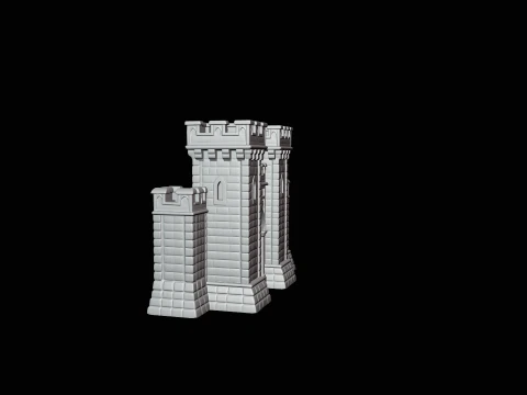 Medieval Castle Gate Model Design 3 - 3D Print Model 3D Print Model