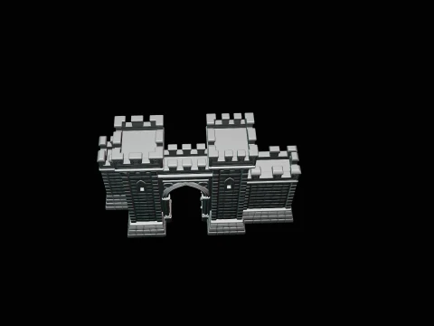 Medieval Castle Gate Model Design 3 - 3D Print Model 3D Print Model