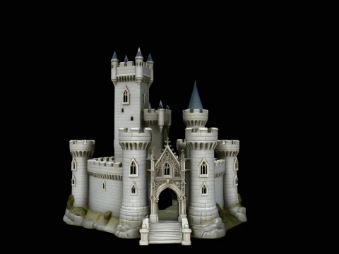 Fantasy Castle Model Design 1 - 3D Print Model 3D Print Model