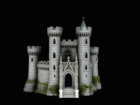 Fantasy Castle Model Design 3 - 3D Print Model 3D Print Model