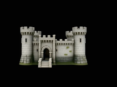Medieval Castle Gate Model Design 5 - 3D Print Model 3D Print Model