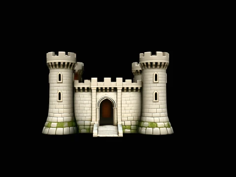 Medieval Castle Gate Model Design 7 - 3D Print Model 3D Принт Модель