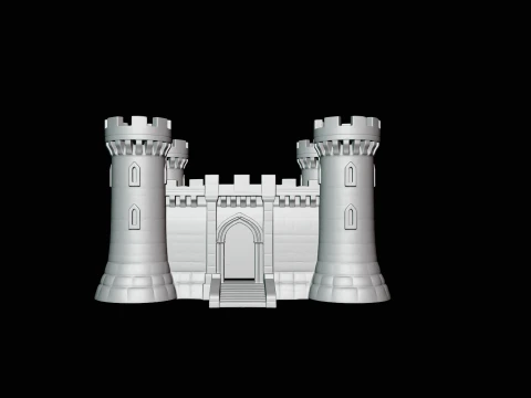 Medieval Castle Gate Model Design 7 - 3D Print Model 3D Print Model