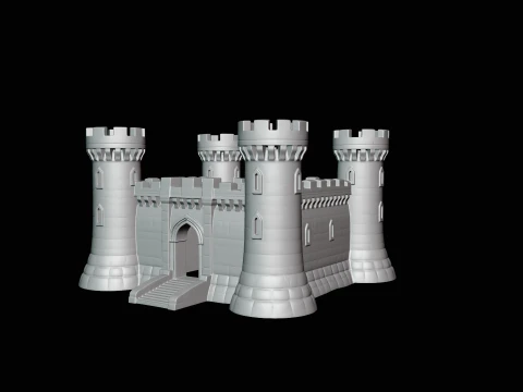 Medieval Castle Gate Model Design 7 - 3D Print Model 3D Print Model