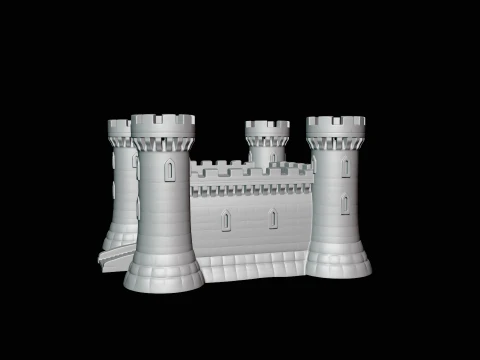 Medieval Castle Gate Model Design 7 - 3D Print Model 3D Print Model