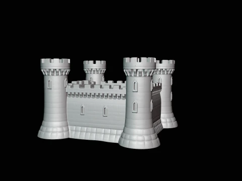 Medieval Castle Gate Model Design 7 - 3D Print Model 3D Print Model