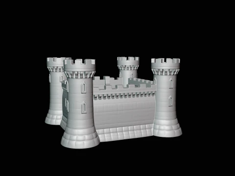 Medieval Castle Gate Model Design 7 - 3D Print Model 3D Print Model