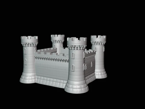 Medieval Castle Gate Model Design 7 - 3D Print Model 3D Print Model