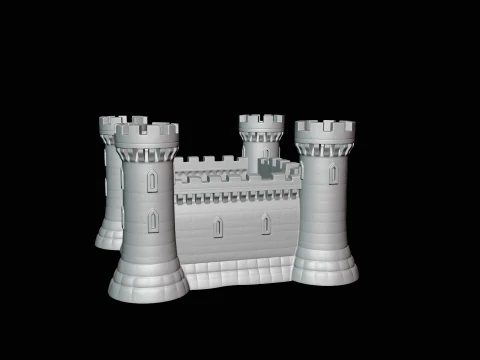 Medieval Castle Gate Model Design 7 - 3D Print Model 3D Print Model