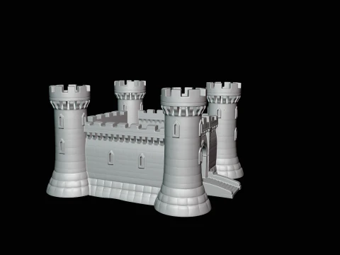 Medieval Castle Gate Model Design 7 - 3D Print Model 3D Print Model