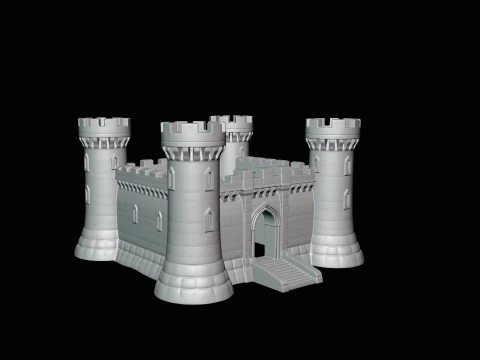 Medieval Castle Gate Model Design 7 - 3D Print Model 3D Print Model