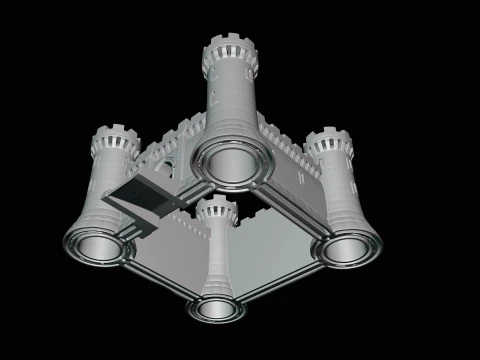 Medieval Castle Gate Model Design 7 - 3D Print Model 3D Print Model