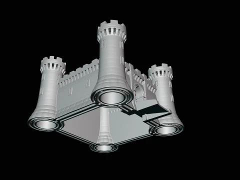 Medieval Castle Gate Model Design 7 - 3D Print Model 3D Print Model