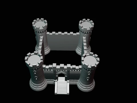 Medieval Castle Gate Model Design 7 - 3D Print Model 3D Print Model
