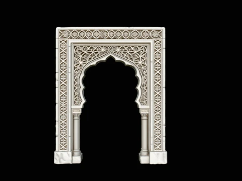 Moorish Arch Gateway Model Design 1 - 3D Print Model Model do druku 3D