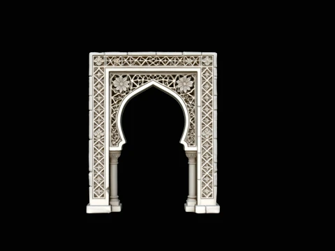 Moorish Arch Gateway Model Design 2 - 3D Print Model Model do druku 3D