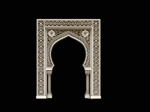 Moorish Arch Gateway Model Design 4 - 3D Print Model Model do druku 3D