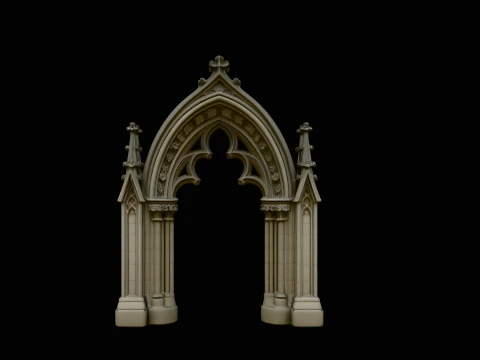 Gothic Arch Doorway Model Design 1 - 3D Print Model Model do druku 3D